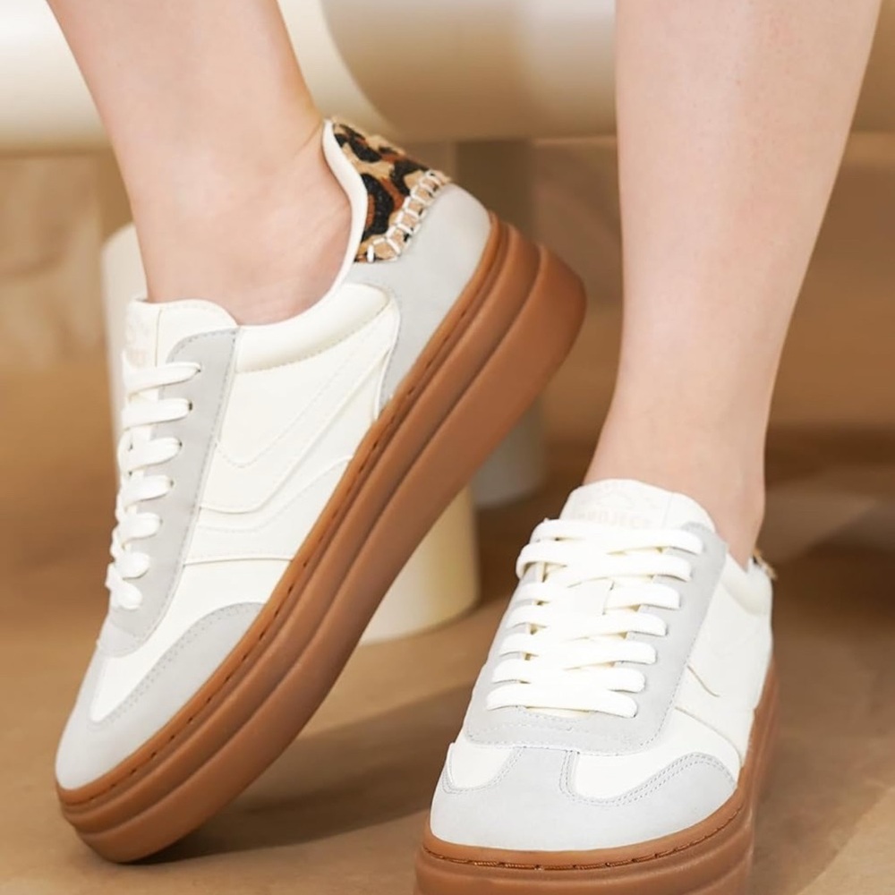 Project Cloud Leopard Accent Women's Sneakers in Cream and gray. NWOT. Size 11. - Picture 9 of 9